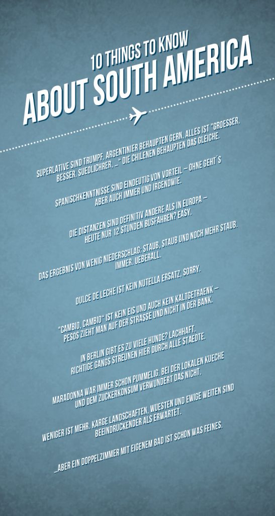 10 Dinge, die wir aus Suedamerika mitnehmen