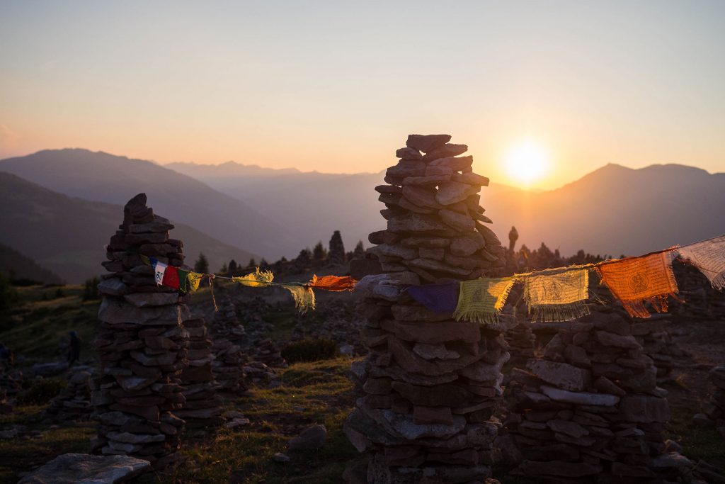 Sonnenaufgang mit „Stoarnernen Mandln“